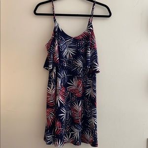 Express spaghetti strap printed dress